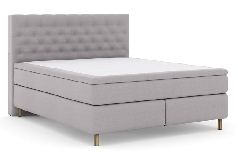 Select No 4 Komplett Sengepakke 180x200 Fast - Lysegrå/Kobberben - Møbler - Senger - Komplett sengepakke