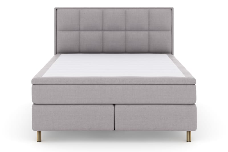 Select No 4 Komplett Sengepakke 180x200 Fast - Lysegrå/Kobberben - Møbler - Senger - Kontinentalsenger