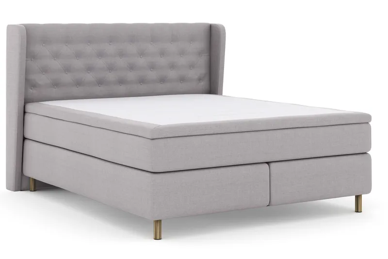 Select No 4 Komplett Sengepakke 180x200 Fast - Lysegrå/Kobberben - Møbler - Senger - Kontinentalsenger