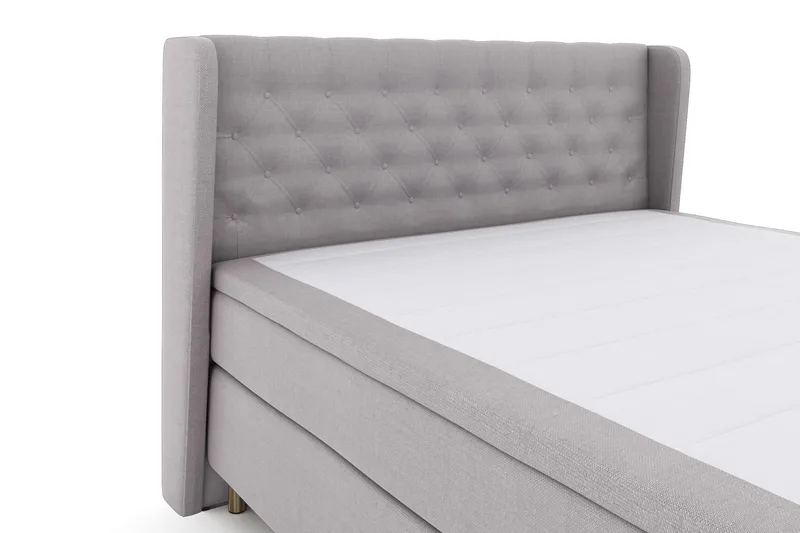 Select No 4 Komplett Sengepakke 180x200 Fast - Lysegrå/Kobberben - Møbler - Senger - Kontinentalsenger