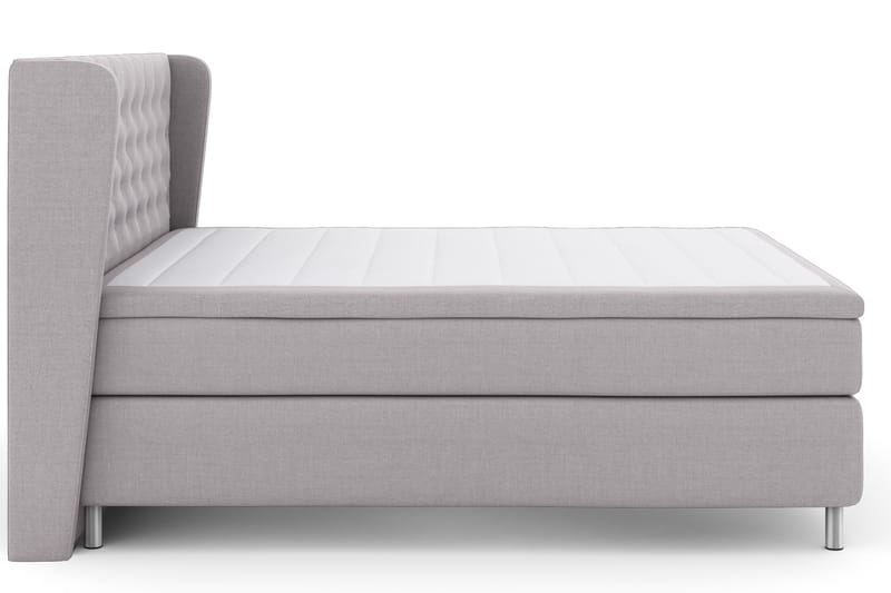 Select No 4 Komplett Sengepakke 180x200 Fast - Lysegrå/Metallben - Møbler - Senger - Komplett sengepakke