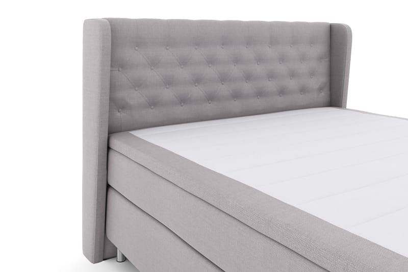 Select No 4 Komplett Sengepakke 180x200 Fast - Lysegrå/Metallben - Møbler - Senger - Komplett sengepakke