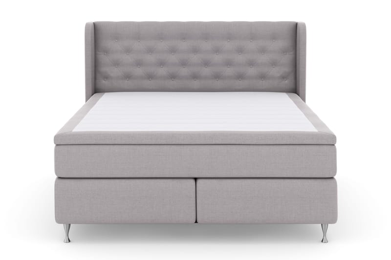 Select No 4 Komplett Sengepakke 180x200 Fast - Lysegrå/Sølvben - Møbler - Senger - Kontinentalsenger