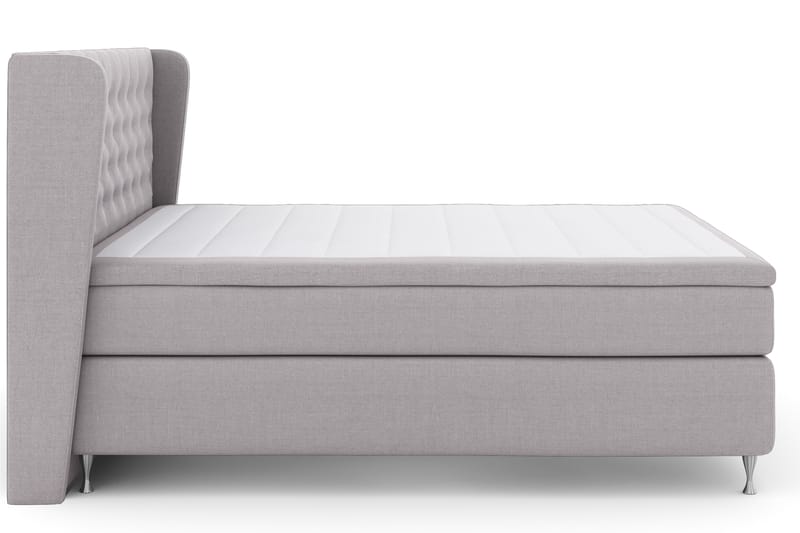 Select No 4 Komplett Sengepakke 180x200 Fast - Lysegrå/Sølvben - Møbler - Senger - Komplett sengepakke