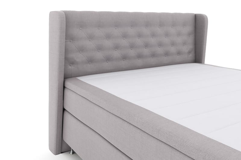 Select No 4 Komplett Sengepakke 180x200 Fast - Lysegrå/Sølvben - Møbler - Senger - Komplett sengepakke