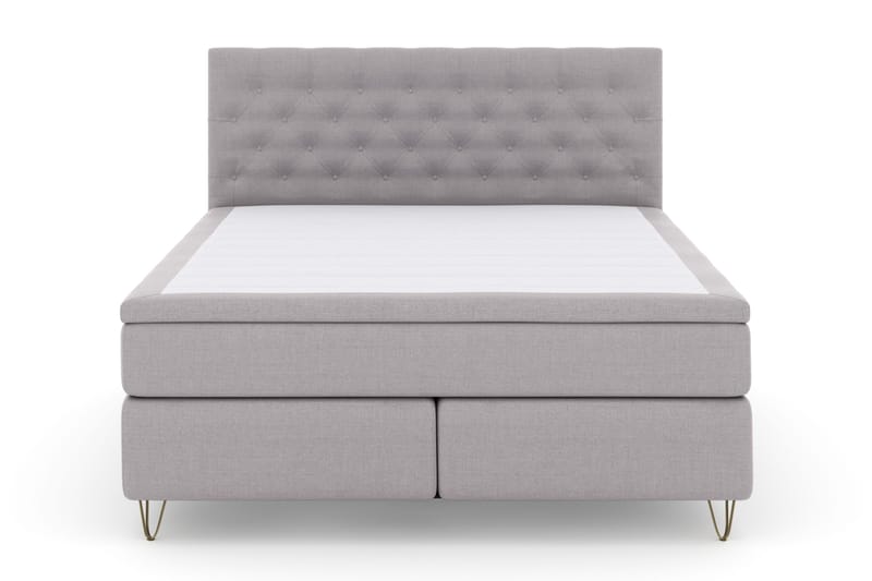 Select No 4 Komplett Sengepakke 180x200 Fast - Lysegrå/V-formede Metallben - Møbler - Senger - Kontinentalsenger