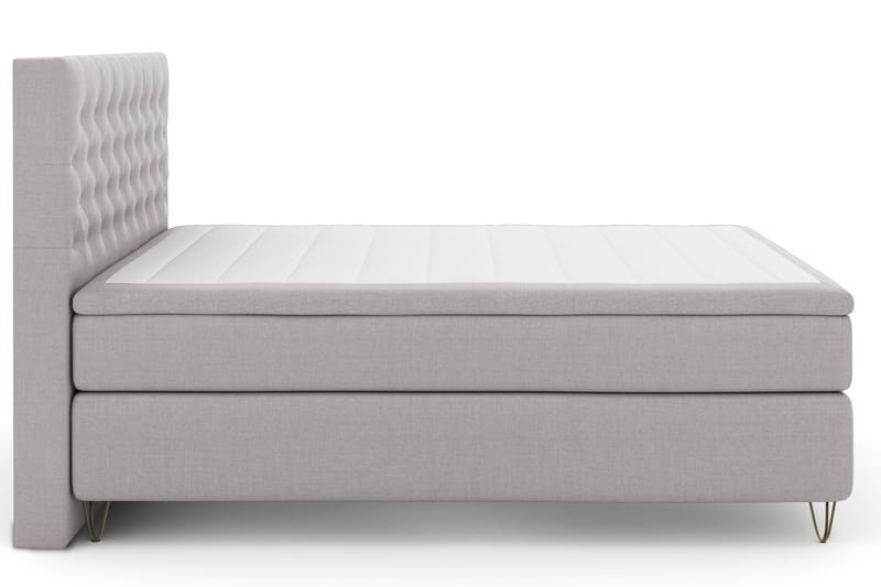 Select No 4 Komplett Sengepakke 180x200 Fast - Lysegrå/V-formede Metallben - Møbler - Senger - Komplett sengepakke