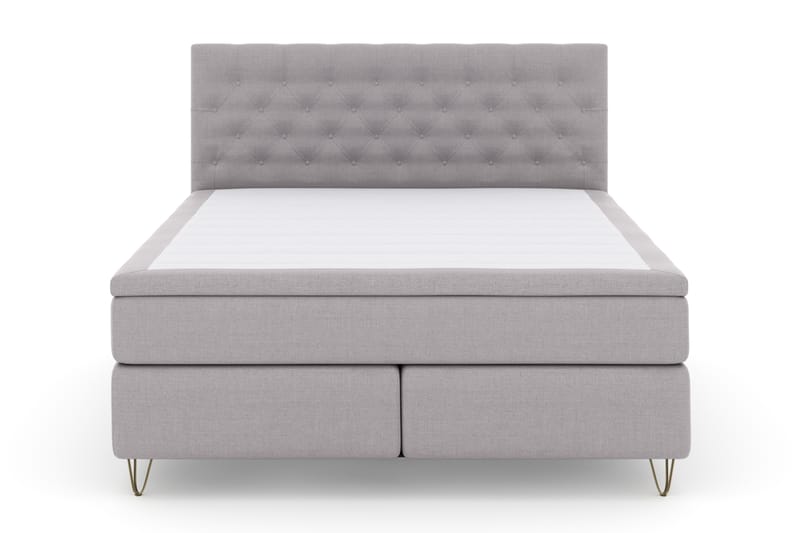 Select No 4 Komplett Sengepakke 180x200 Fast - Lysegrå/V-formede Metallben - Møbler - Senger - Komplett sengepakke