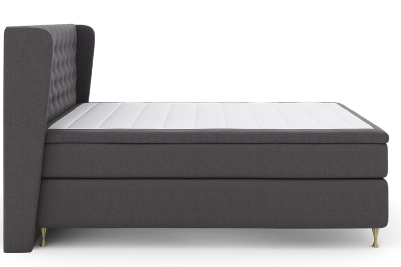 Select No 4 Komplett Sengepakke 180x200 Fast - Mørkegrå/Gullben - Møbler - Senger - Komplett sengepakke