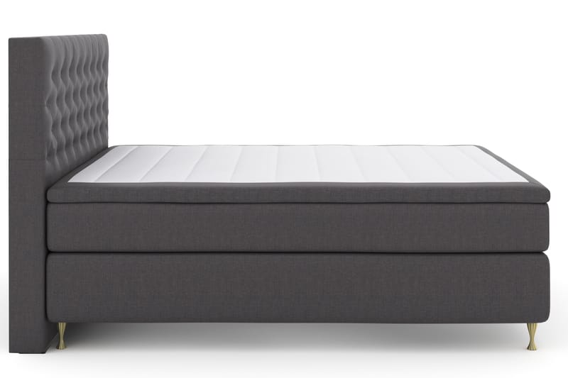 Select No 4 Komplett Sengepakke 180x200 Fast - Mørkegrå/Gullben - Møbler - Senger - Komplett sengepakke