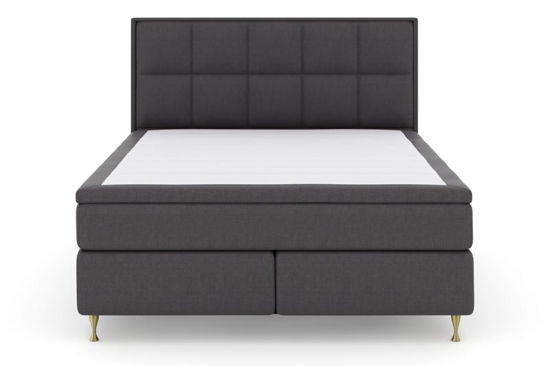 Select No 4 Komplett Sengepakke 180x200 Fast - Mørkegrå/Gullben - Møbler - Senger - Komplett sengepakke
