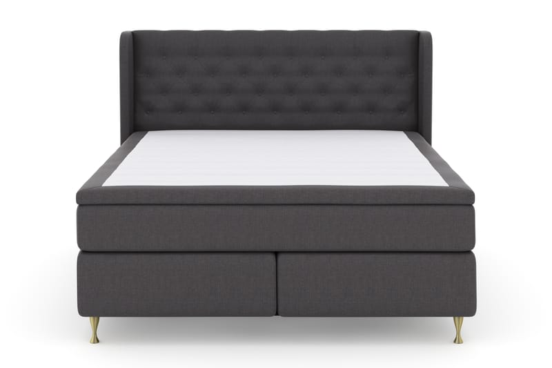 Select No 4 Komplett Sengepakke 180x200 Fast - Mørkegrå/Gullben - Møbler - Senger - Komplett sengepakke