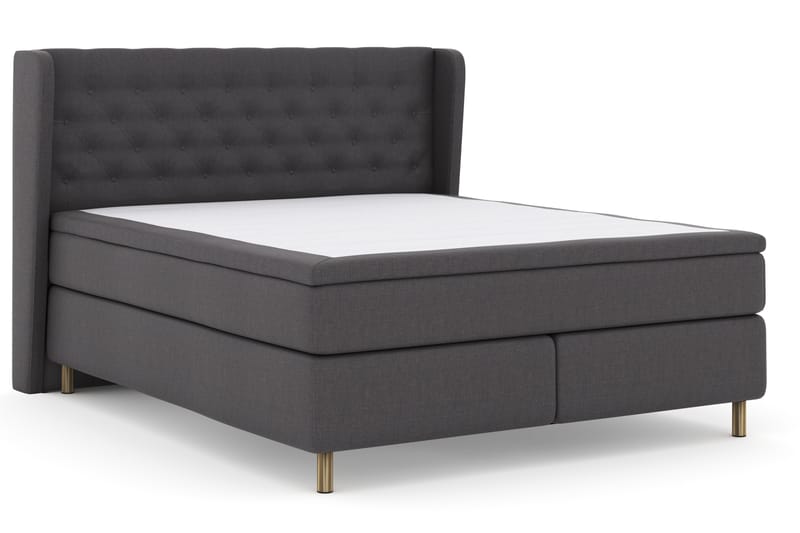 Select No 4 Komplett Sengepakke 180x200 Fast - Mørkegrå/Kobberben - Møbler - Senger - Komplett sengepakke