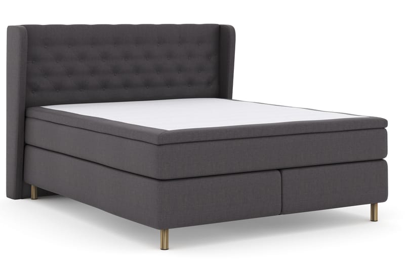 Select No 4 Komplett Sengepakke 180x200 Fast - Mørkegrå/Kobberben - Møbler - Senger - Kontinentalsenger