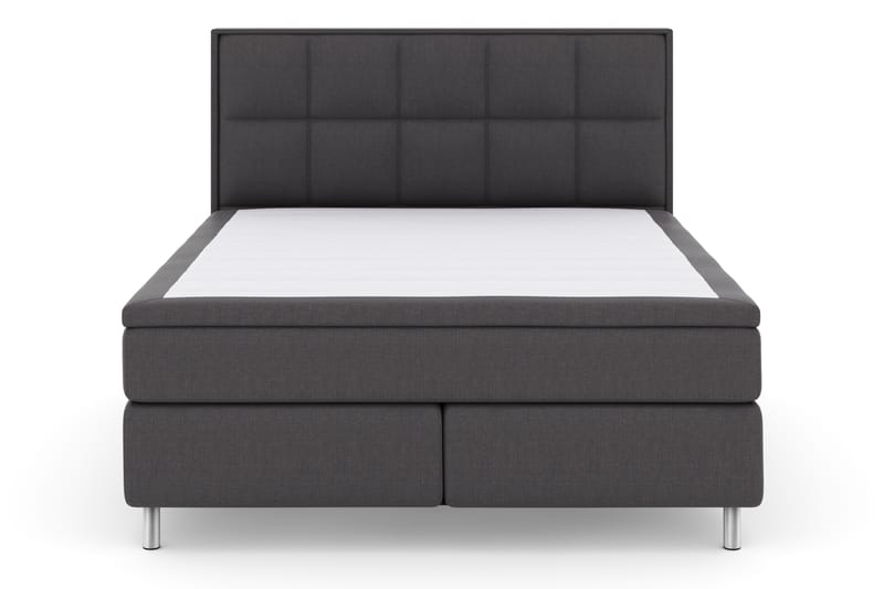 Select No 4 Komplett Sengepakke 180x200 Fast - Mørkegrå/Metallben - Møbler - Senger - Komplett sengepakke