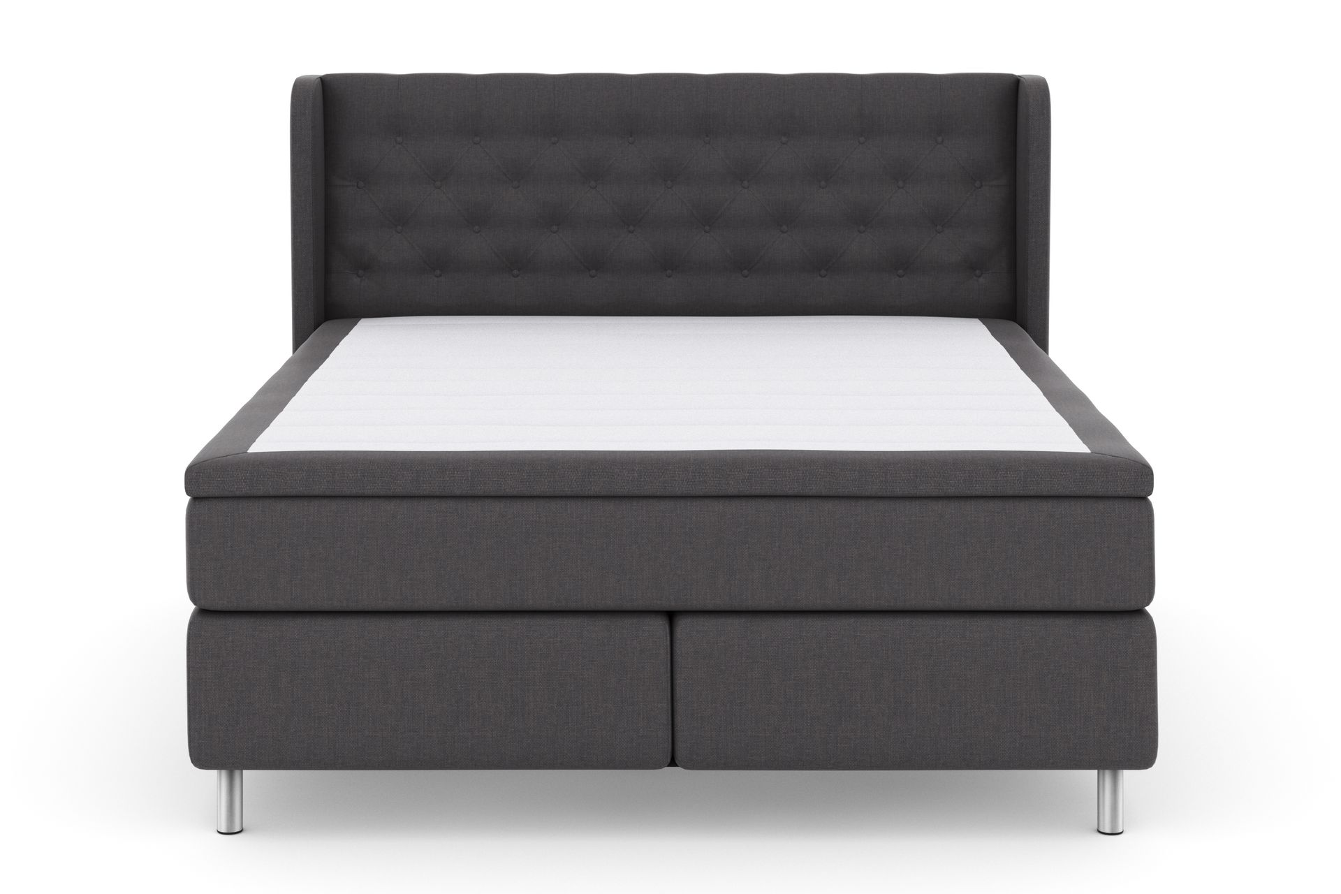 Select No 4 Komplett Sengepakke 180x200 Fast - Mørkegrå/Metallben - Møbler - Senger - Komplett sengepakke