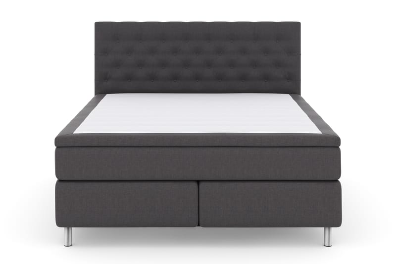 Select No 4 Komplett Sengepakke 180x200 Fast - Mørkegrå/Metallben - Møbler - Senger - Kontinentalsenger