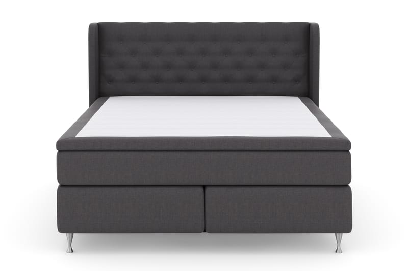 Select No 4 Komplett Sengepakke 180x200 Fast - Mørkegrå/Sølvben - Møbler - Senger - Komplett sengepakke