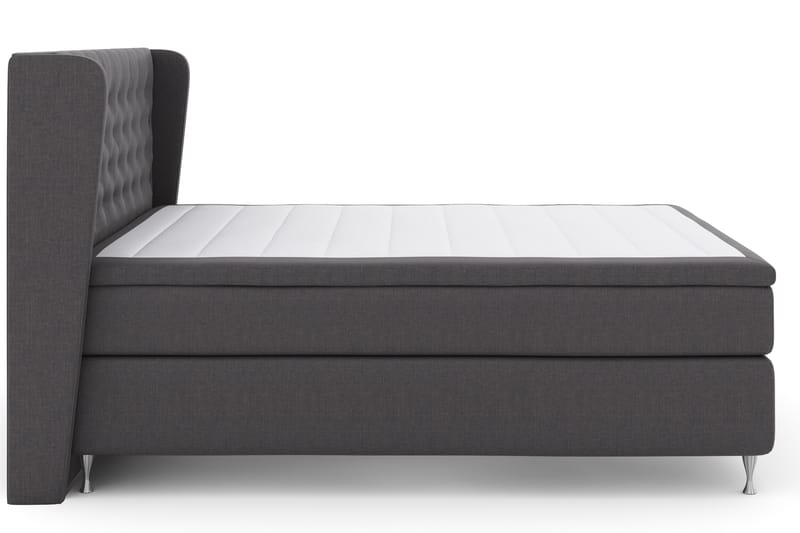 Select No 4 Komplett Sengepakke 180x200 Fast - Mørkegrå/Sølvben - Møbler - Senger - Komplett sengepakke