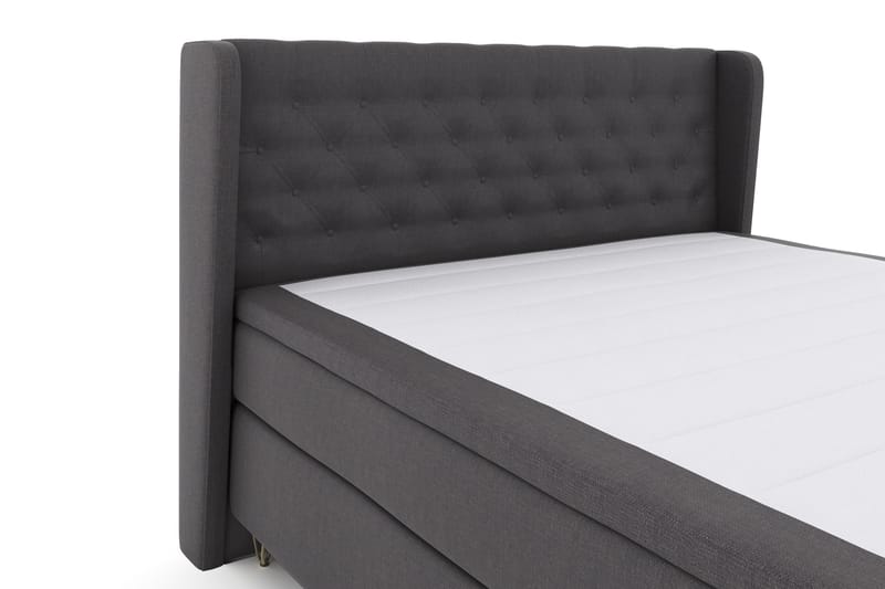 Select No 4 Komplett Sengepakke 180x200 Fast - Mørkegrå/V-formede Metallben - Møbler - Senger - Komplett sengepakke