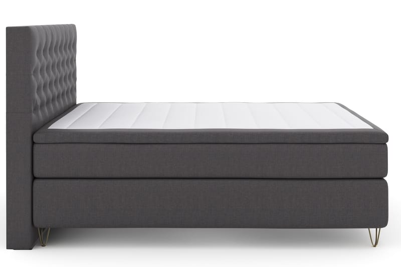 Select No 4 Komplett Sengepakke 180x200 Fast - Mørkegrå/V-formede Metallben - Møbler - Senger - Komplett sengepakke