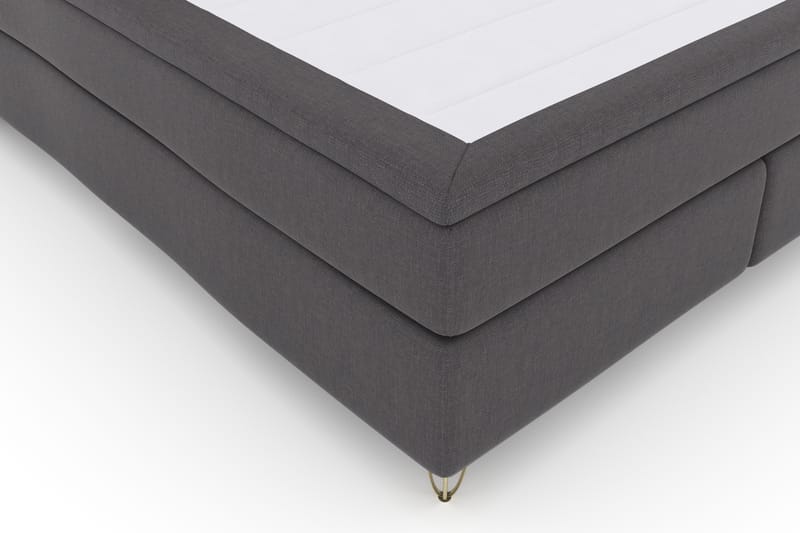 Select No 4 Komplett Sengepakke 180x200 Fast - Mørkegrå/V-formede Metallben - Møbler - Senger - Komplett sengepakke