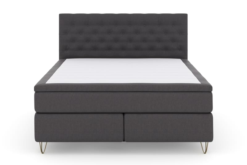 Select No 4 Komplett Sengepakke 180x200 Fast - Mørkegrå/V-formede Metallben - Møbler - Senger - Komplett sengepakke