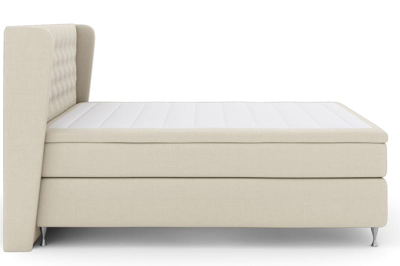 Select No 4 Komplett Sengepakke 180x200 Fast/Medium - Beige/Sølvben - Komplett sengepakke - Kontinentalsenger - Dobbeltsenger