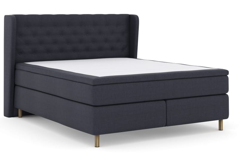 Select No 4 Komplett Sengepakke 180x200 Fast/Medium - Blå/Kobberben - Møbler - Senger - Komplett sengepakke