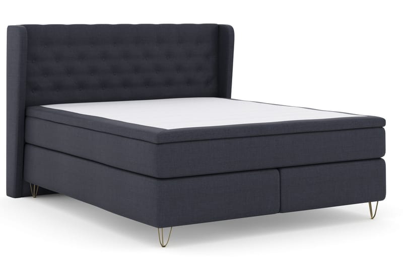Select No 4 Komplett Sengepakke 180x200 Medium - Blå/V-formede Metallben - Møbler - Senger - Komplett sengepakke