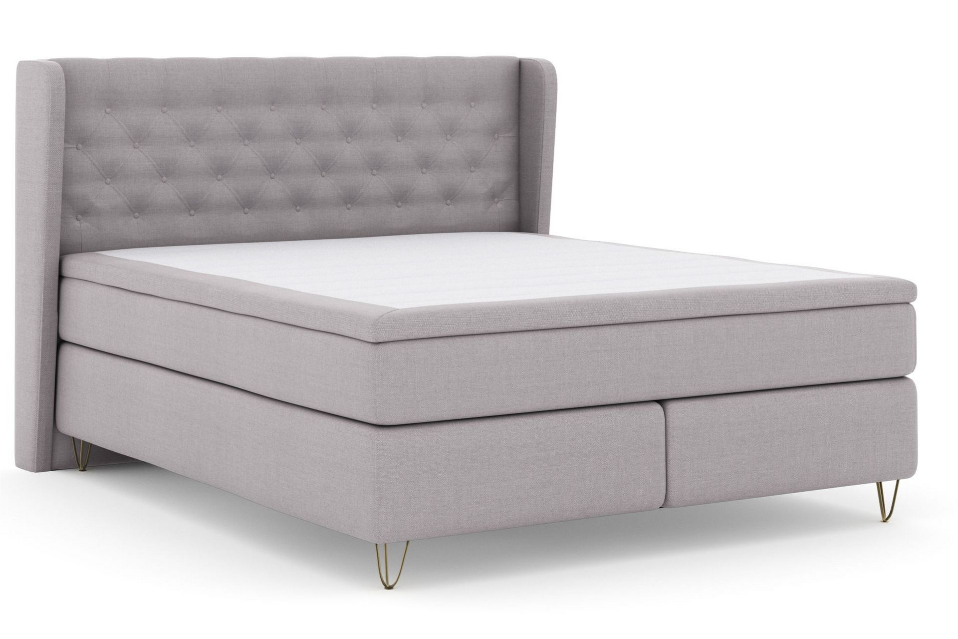Select No 4 Komplett Sengepakke 180x200 Medium - Lysegrå/V-formede Metallben - Møbler - Senger - Komplett sengepakke