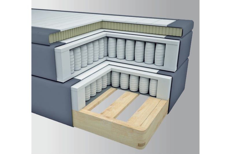 Select No 4 Kontinentalseng 120x200 Fast - Blå/Metallben - Møbler - Senger - Kontinentalsenger