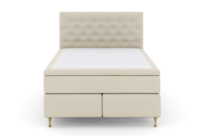 Select No 4 Kontinentalseng 140x200 Fast - Beige/Gullben - Kontinentalsenger - Dobbeltsenger