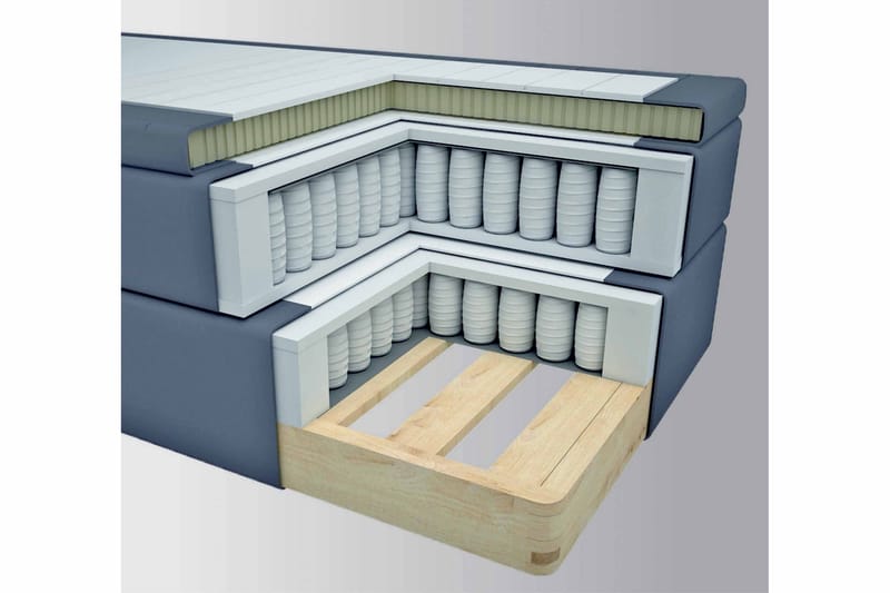 Select No 4 Kontinentalseng 140x200 Fast/Medium - Lysegrå/Sølvben - Kontinentalsenger - Dobbeltsenger