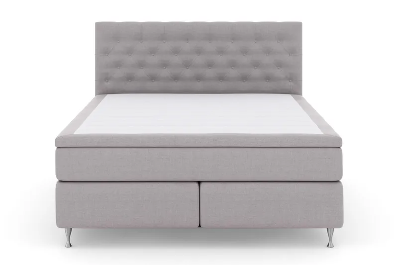 Select No 4 Kontinentalseng 180x200 Medium - Lysegrå/Sølvben - Møbler - Senger - Kontinentalsenger