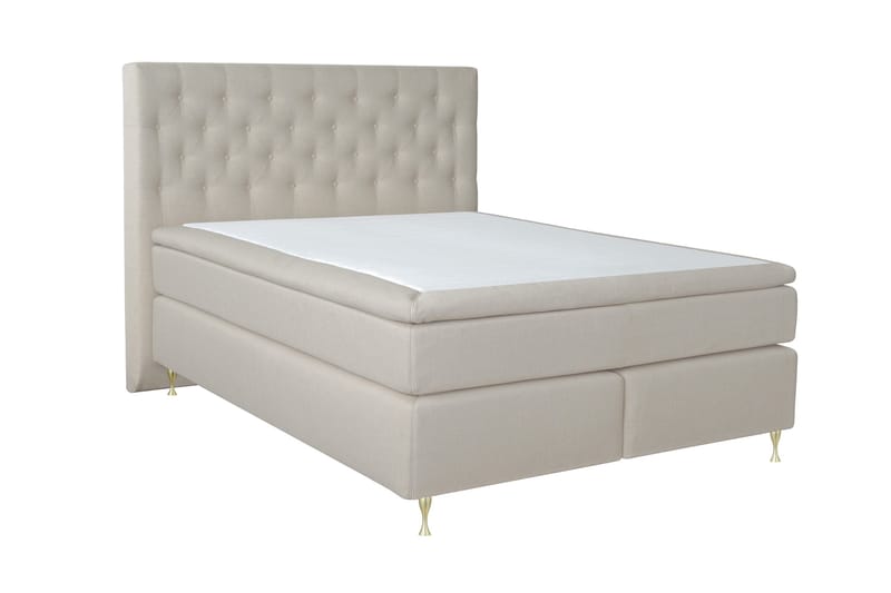 Select No 4 Kontinentalseng 210x210 Fast - Beige/Gullben - Møbler - Senger - Kontinentalsenger
