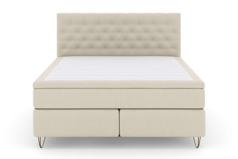 Select No 4 Kontinentalseng 210x210 Medium - Beige/V-formede Metallben - Møbler - Senger - Kontinentalsenger