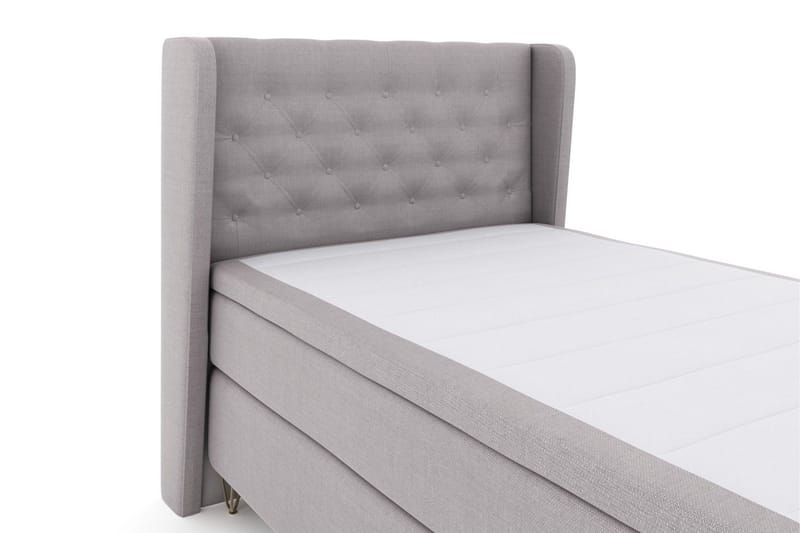 Select No 5 Komplett Sengepakke 120x200 Fast Lateks - Lysegrå/V-formede Metallben - Møbler - Senger - Kontinentalsenger