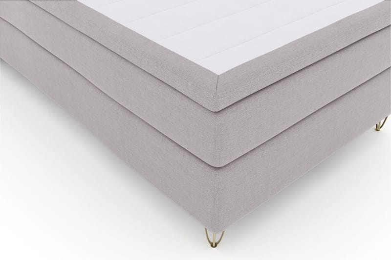 Select No 5 Komplett Sengepakke 120x200 Fast Lateks - Lysegrå/V-formede Metallben - Møbler - Senger - Kontinentalsenger
