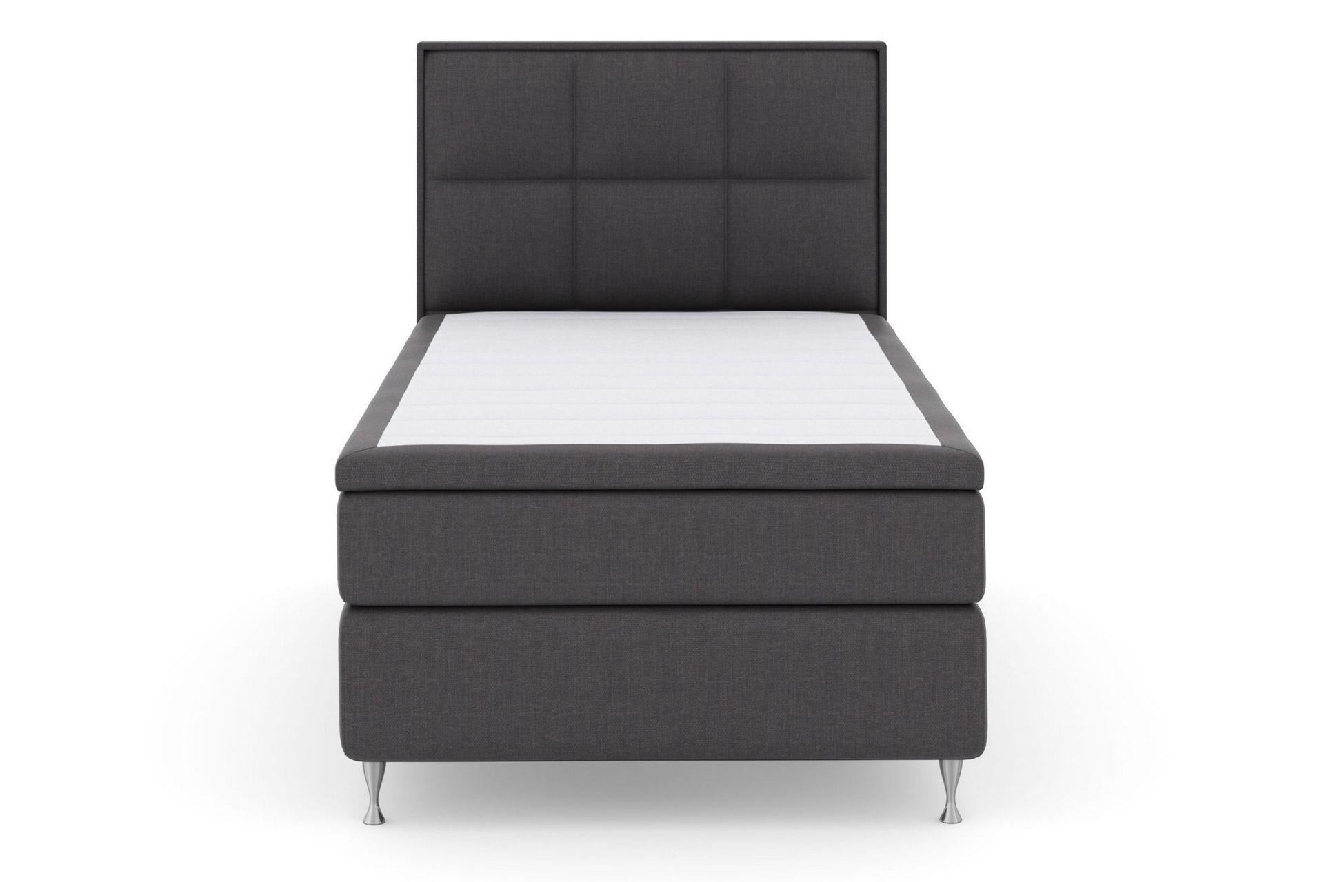 Select No 5 Komplett Sengepakke 120x200 Fast Lateks - Mørkegrå/Sølvben - Møbler - Senger - Komplett sengepakke