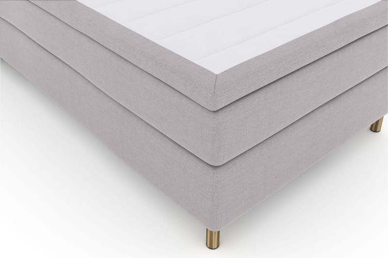 Select No 5 Komplett Sengepakke 120x200 Fast Watergel - Lysegrå/Kobberben - Møbler - Senger - Kontinentalsenger