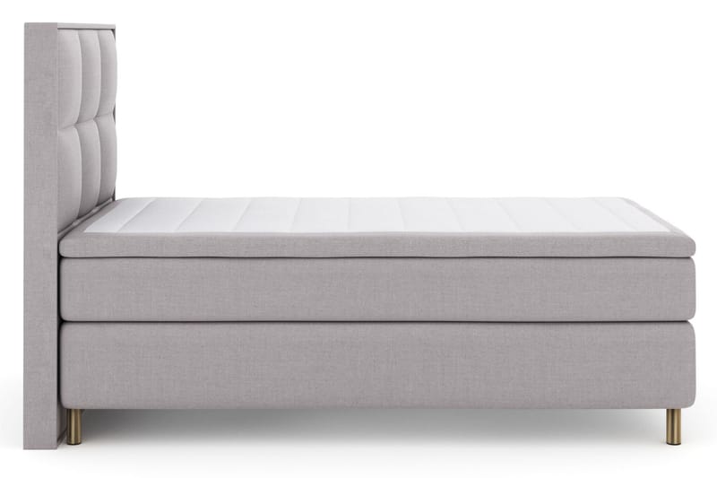Select No 5 Komplett Sengepakke 120x200 Fast Watergel - Lysegrå/Kobberben - Møbler - Senger - Komplett sengepakke