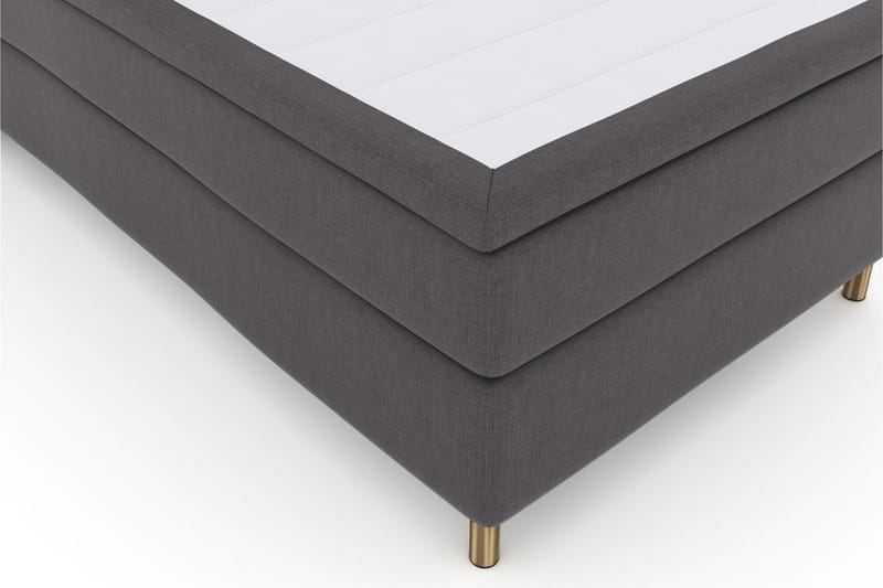 Select No 5 Komplett Sengepakke 120x200 Fast Watergel - Mørkegrå/Kobberben - Møbler - Senger - Kontinentalsenger