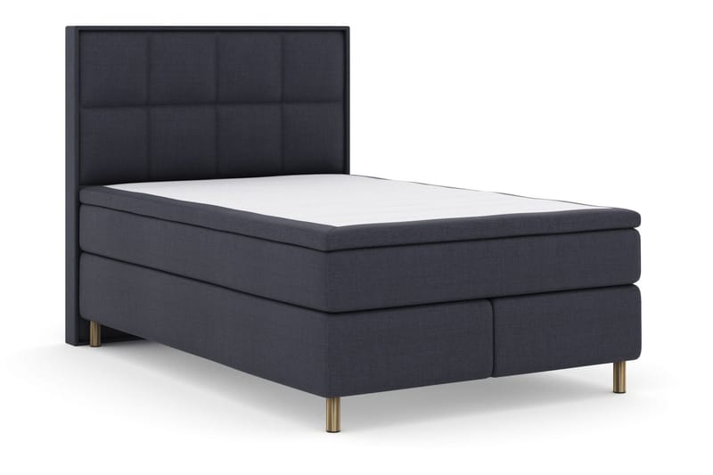 Select No 5 Komplett Sengepakke 140x200 Fast Lateks - Blå/Metallben - Møbler - Senger - Komplett sengepakke
