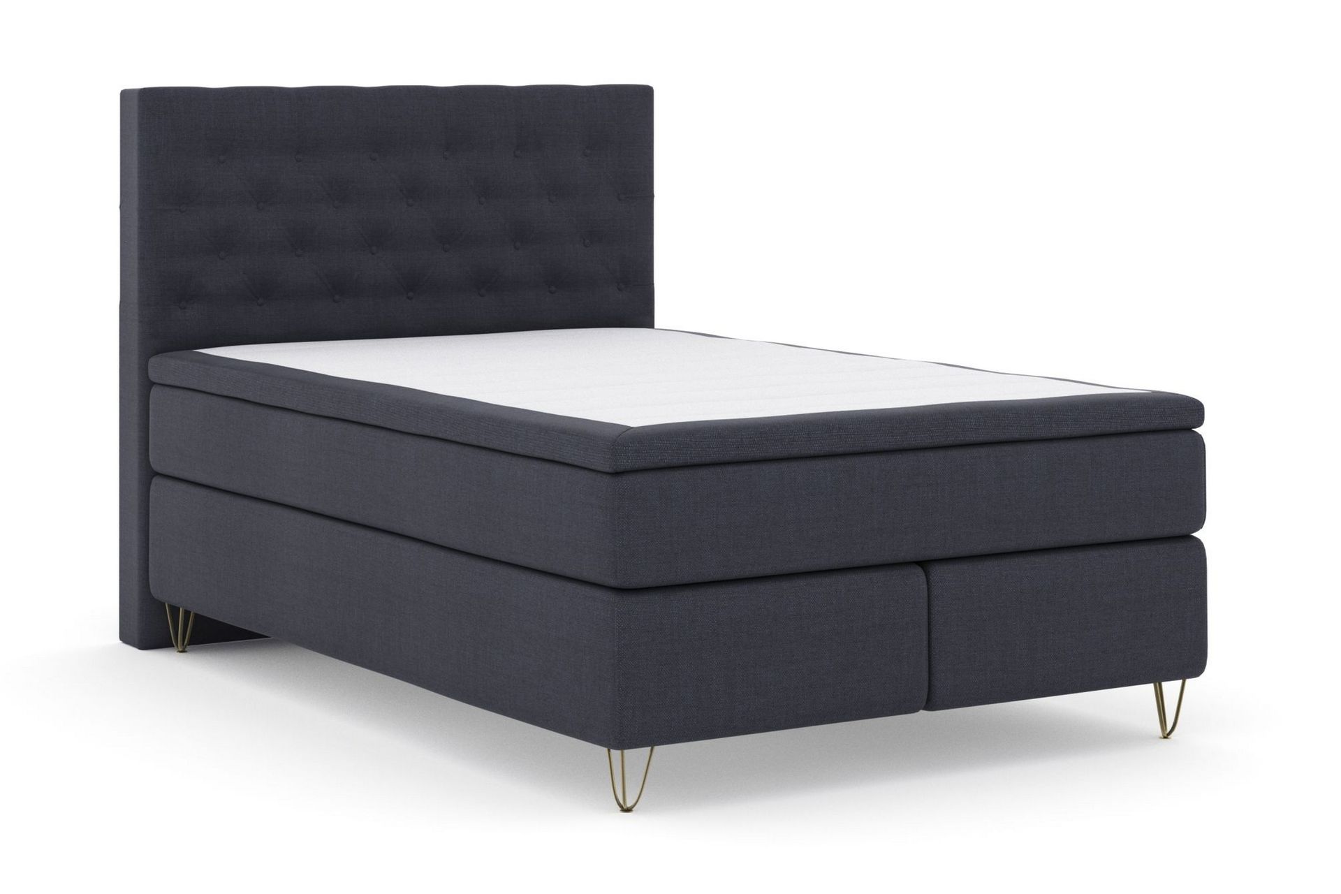 Select No 5 Komplett Sengepakke 140x200 Fast Lateks - Blå/V-formede Metallben - Møbler - Senger - Komplett sengepakke