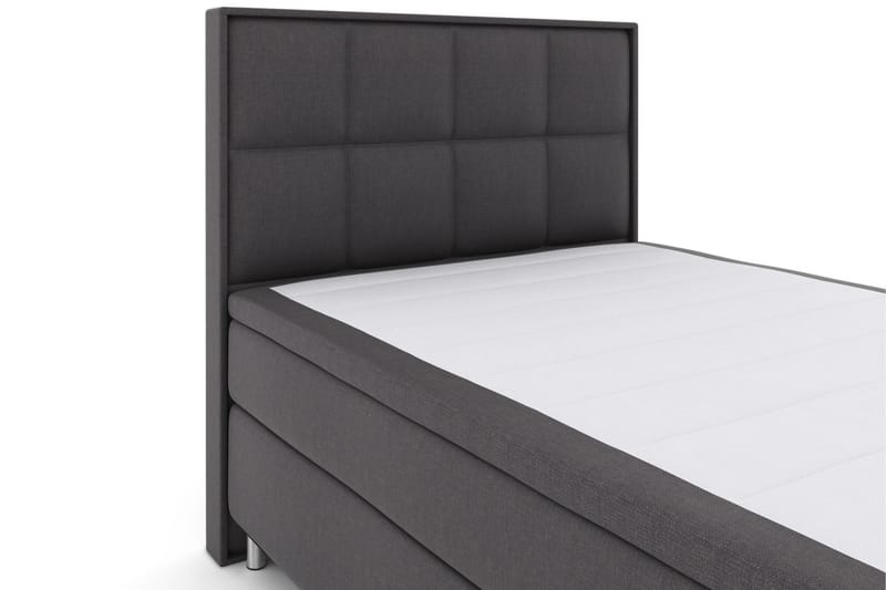 Select No 5 Komplett Sengepakke 140x200 Fast Lateks - Mørkegrå/Metallben - Møbler - Senger - Komplett sengepakke