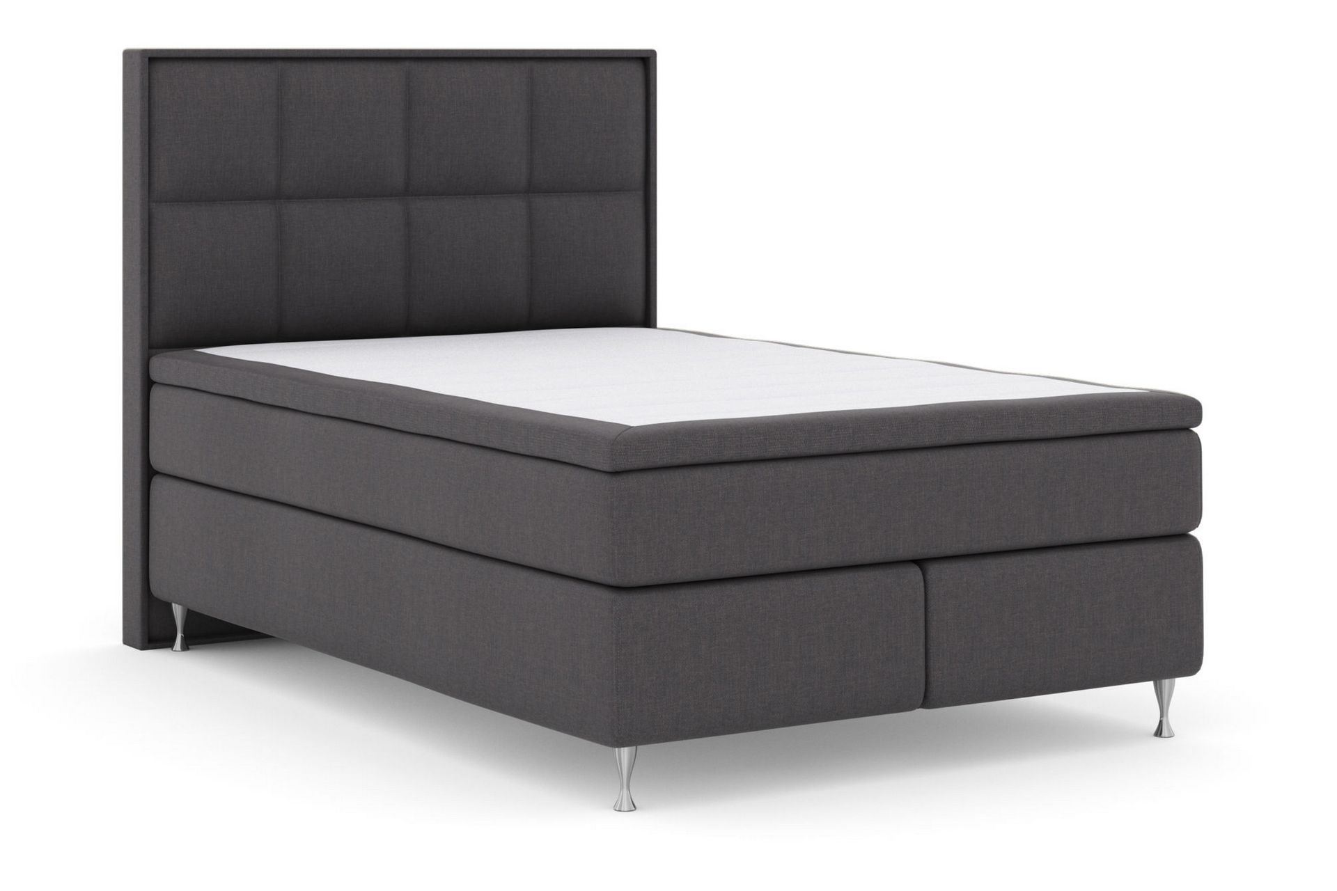 Select No 5 Komplett Sengepakke 140x200 Fast Lateks - Mørkegrå/Sølvben - Møbler - Senger - Komplett sengepakke