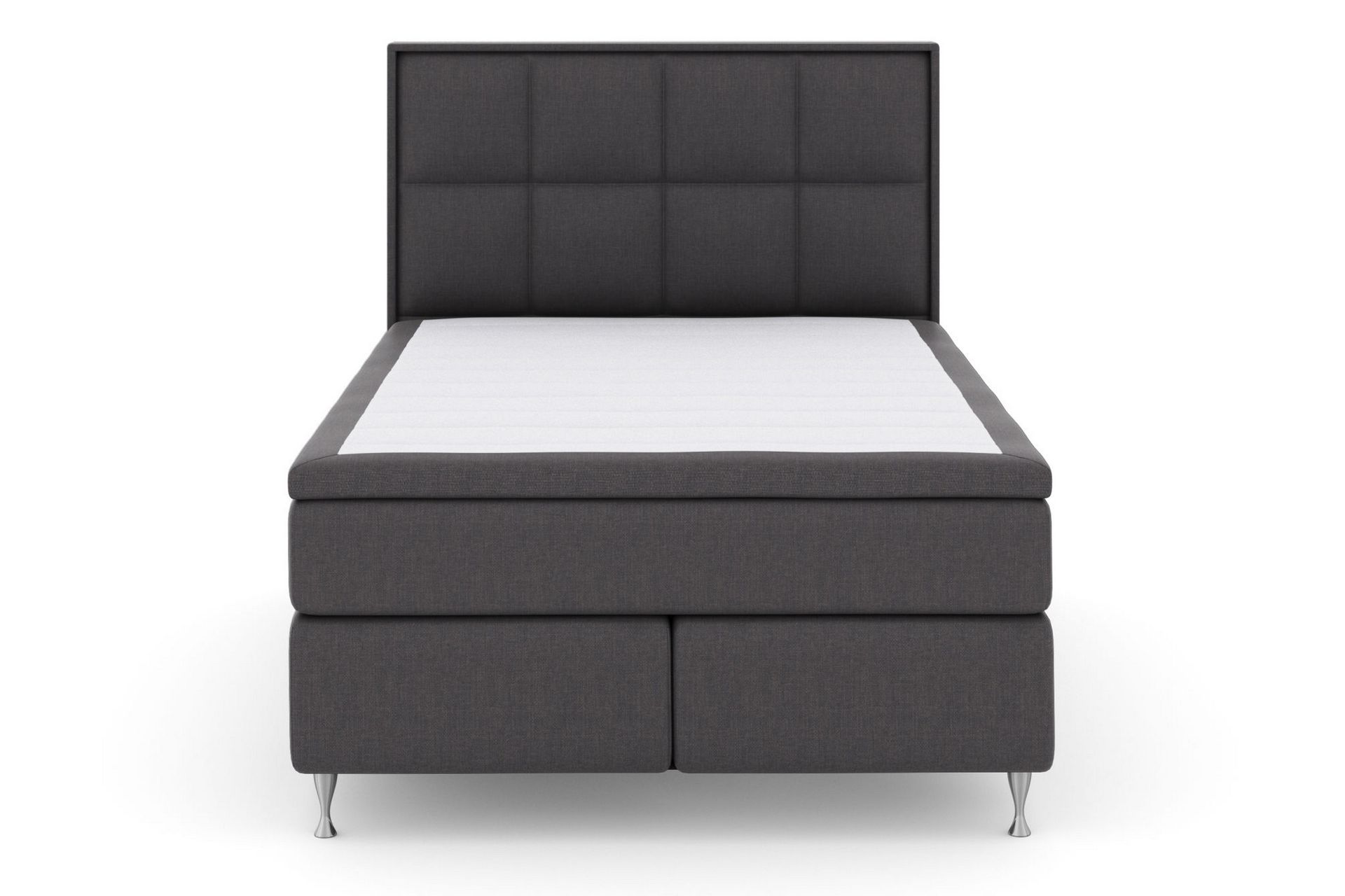 Select No 5 Komplett Sengepakke 140x200 Fast Lateks - Mørkegrå/Sølvben - Møbler - Senger - Komplett sengepakke