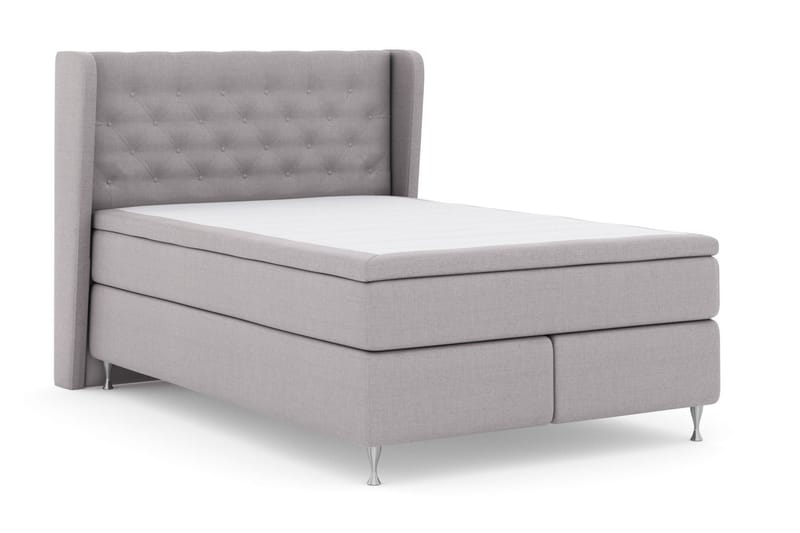 Select No 5 Komplett Sengepakke 140x200 Fast Watergel - Lysegrå/Sølvben - Møbler - Senger - Komplett sengepakke