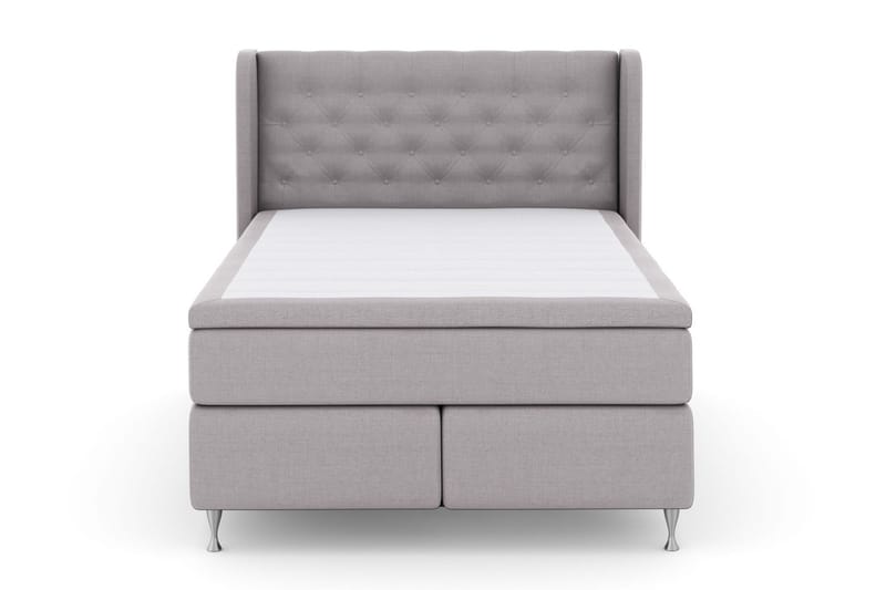 Select No 5 Komplett Sengepakke 140x200 Fast Watergel - Lysegrå/Sølvben - Møbler - Senger - Komplett sengepakke
